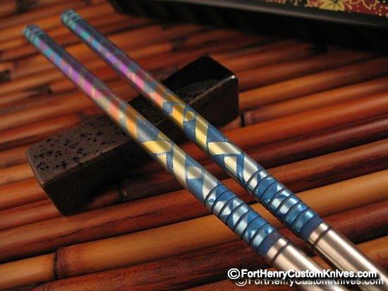 Alan Folts - Titanium Chopsticks ~ Rainbow Lattice