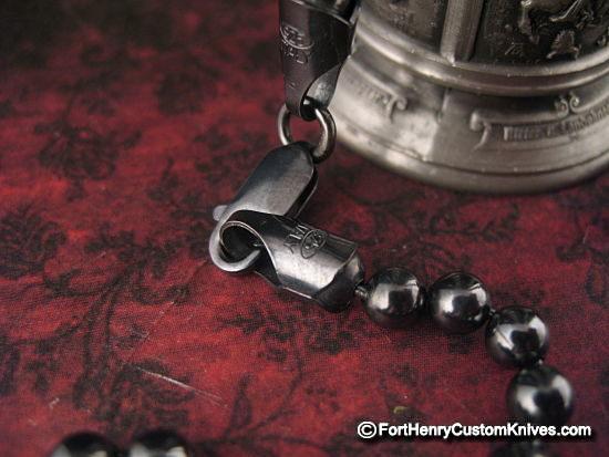 Steel Flame - Sterling Silver Seed Bead Chain ~ 5mm Gunmetal - Image 3