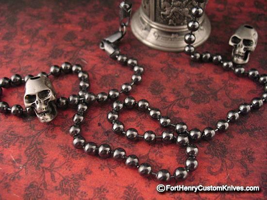 Steel Flame - Sterling Silver Seed Bead Chain ~ 5mm Gunmetal - Image 4