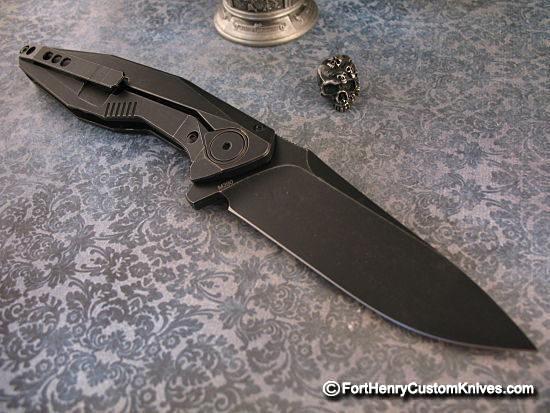 Rike Knife - Blackwash 1508s Integral Flipper - M390 - Image 7