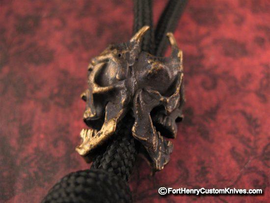 Michael Zieba - Two Faces of Evil Bronze Bead - Image 4