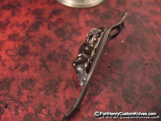 Steel Flame - L Guardian Lion Flashlight Clip - Royal Bronze - Image 3
