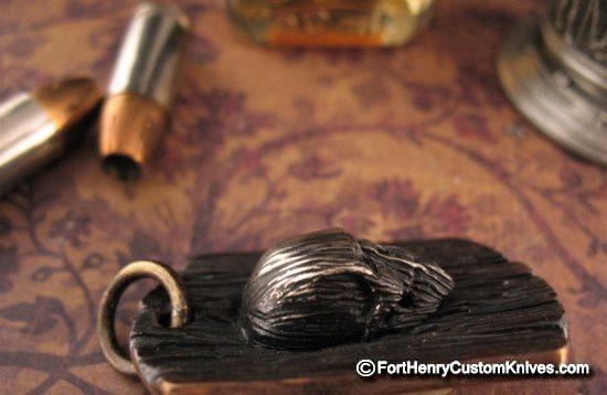 Beard & Bones - Tri Metal 3D Dog Tag - Wooden Skull - Image 4