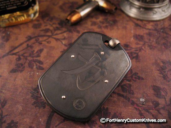 Beard & Bones - Tri Metal 3D Dog Tag - "Hannya" - Image 5