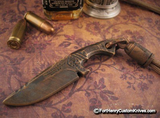 Miller Bros. Blades - Custom Brass Knife Pendant / Bottle Opener - Image 2