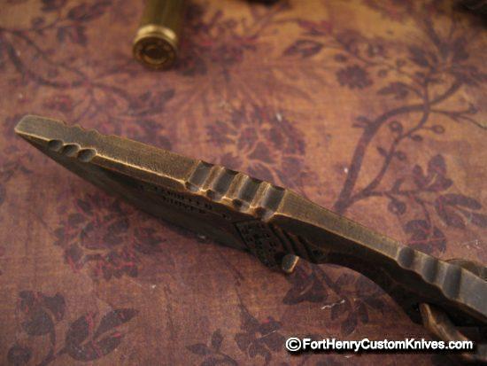 Miller Bros. Blades - Custom Brass Knife Pendant / Bottle Opener - Image 4