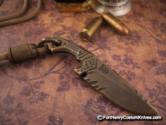 Miller Bros. Blades - Custom Brass Knife Pendant / Bottle Opener - Image 7