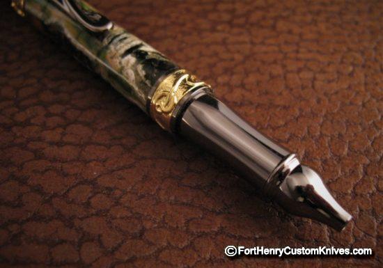 Courtney Turnage - Custom Mammoth Tooth Pen - Free Leather Sheath - Image 3