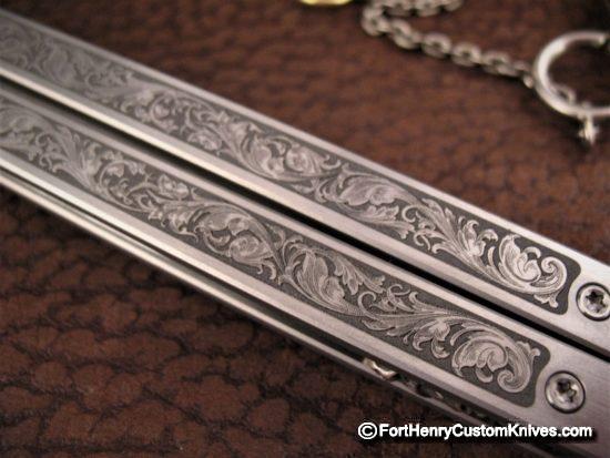 Michael Zieba - Bali - Engraved - Silver Skull Backspacer - Image 3