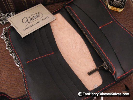 Vardi - Large Custom Leather Wallet - Hidden Knife - w/Chain - Image 4