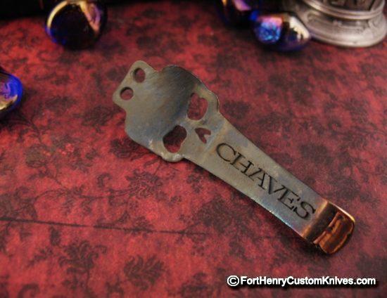 Ramon Chaves - Custom Cobalt Flashlight Clip - Chaves Skull - Image 7