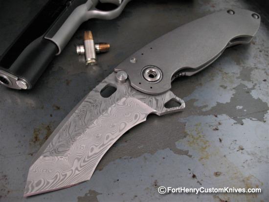 DireWare - Rare V-5 Solo Tanto Recurve Flipper - Damasteel