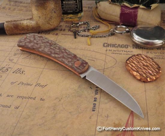 Multi Stone Inlay Trapper Knife - Malouf on the Plaza