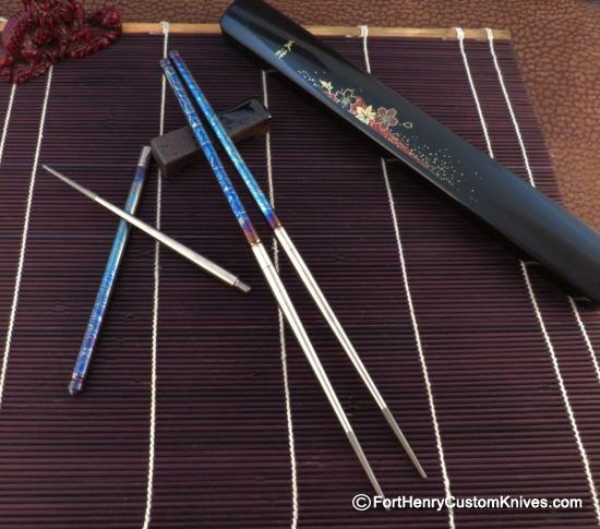 Alan Folts - TiStix - Titanium Chopsticks ~ Take Down - High Voltage Finish