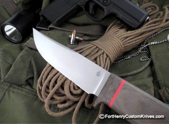 Jakub Sliwkosky - Custom Combat Bowie - Elmax - Canvas Micarta - Image 2