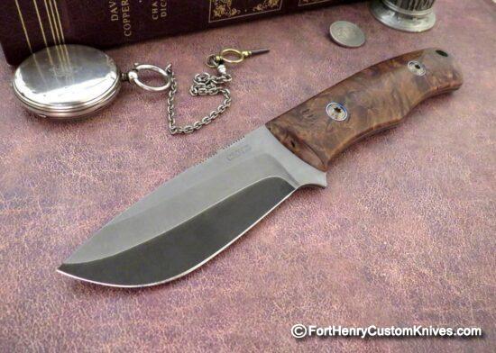 Dan Crotts - Rare Drop Point Hunter - Forged San Mai - Maple Burl