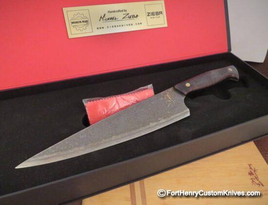 ZIEBA - Presentation Custom Chef knife - Hand Forged - San Mai - Image 7