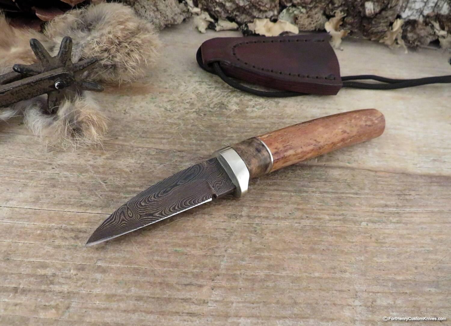 Whiskey Burr Neck Knife – ReptileToolworks