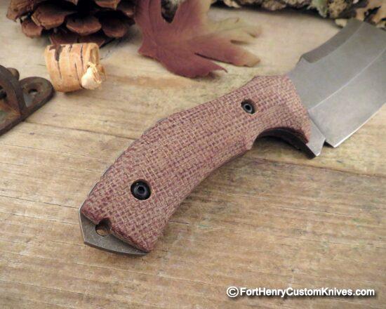 LKW Knives - Custom Survival Butcher - Burlap Micarta - Image 4