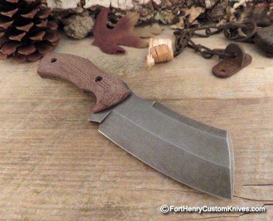 LKW Knives - Custom Survival Butcher - Burlap Micarta - Image 5