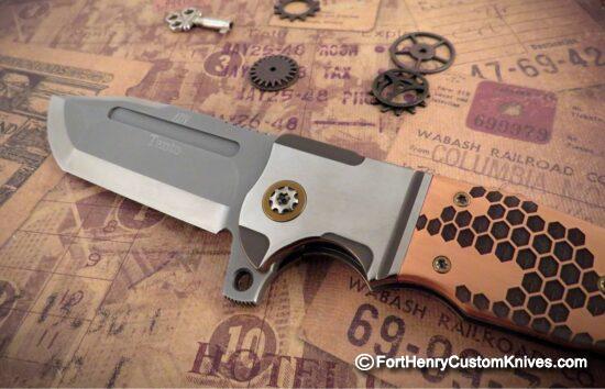 Andre de Villiers - Custom G2 Tanto Flipper - Copper Honeycomb - Image 3