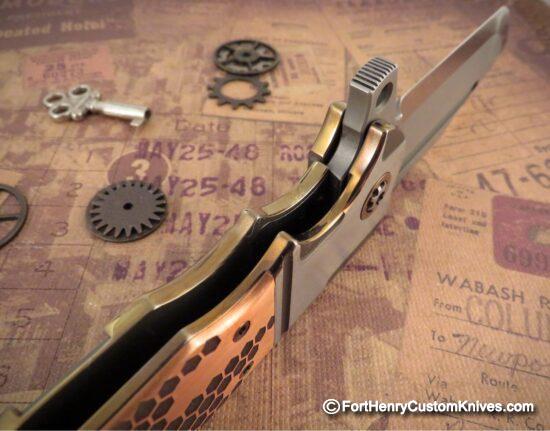 Andre de Villiers - Custom G2 Tanto Flipper - Copper Honeycomb - Image 4