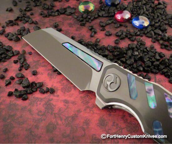 Dew Hara - Custom Ray Flipper - DLC Coated - Abalone Inlays - Image 8