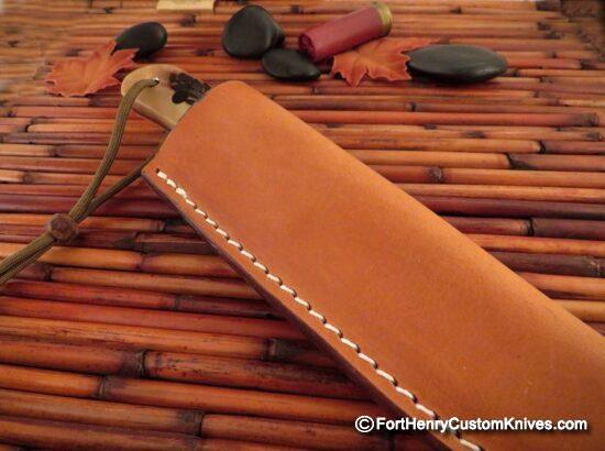 Hiroaki Ohta - Sambar Stag Deep Woods Belt Knife - Leather Sheath - Image 7