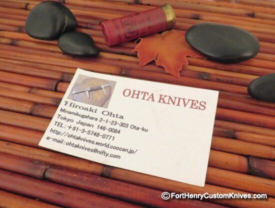 Hiroaki Ohta - Sambar Stag Deep Woods Belt Knife - Leather Sheath - Image 6