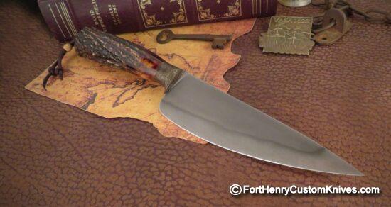 Mariano Yannoni - Hand Forged Sambar Stag - Gyuto Hunter - Image 4