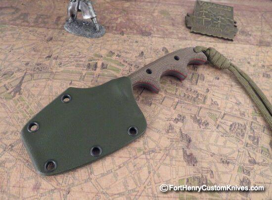 Alan Folts - Custom Harpoon Minimalist - Green Micarta - Image 6