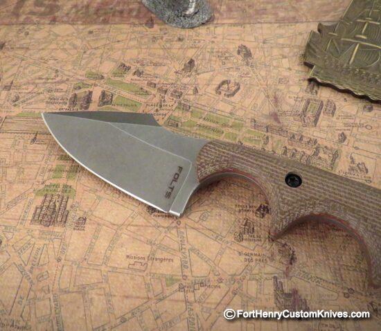 Alan Folts - Custom Harpoon Minimalist - Green Micarta - Image 2