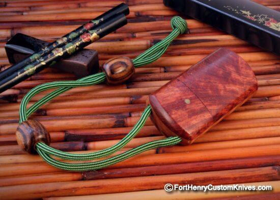 Raymond Johnson - Custom Kiridashi -  Narra & Cherry Wood Sheath - Image 5