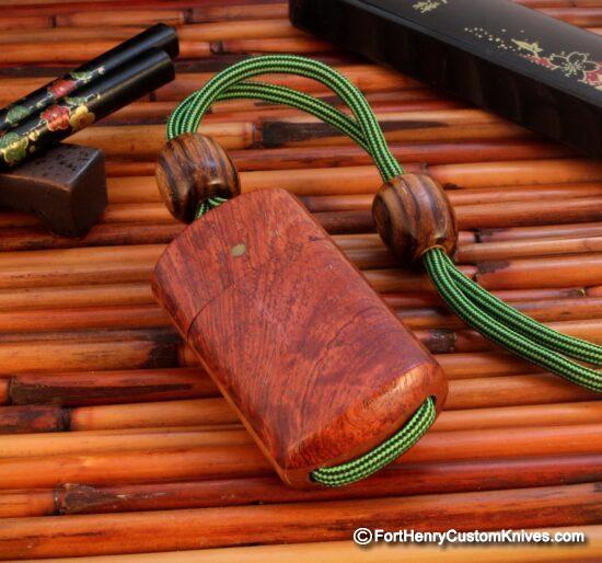 Raymond Johnson - Custom Kiridashi -  Narra & Cherry Wood Sheath - Image 4