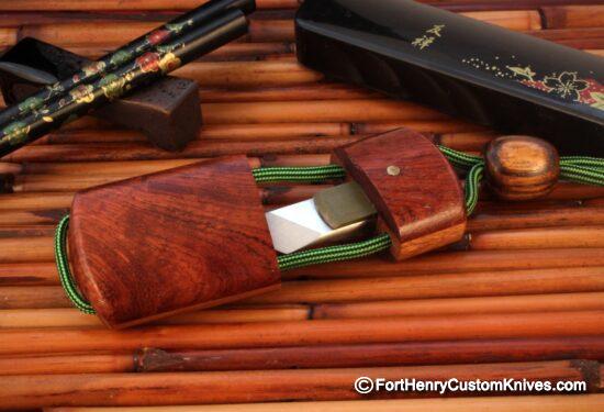 Raymond Johnson - Custom Kiridashi -  Narra & Cherry Wood Sheath - Image 3